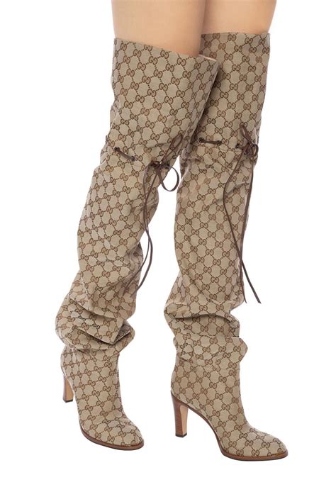 gucci thigh high boots replica|high heel gucci boots women.